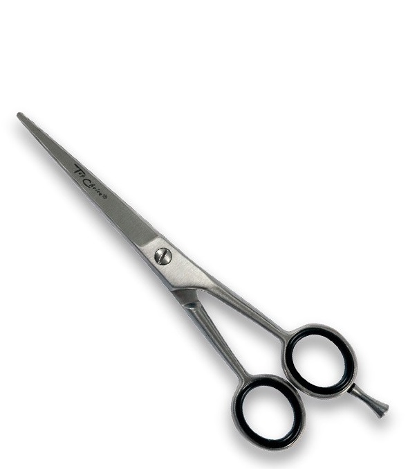 Kadeřnické nůžky s opěrkou pro prst lesklé