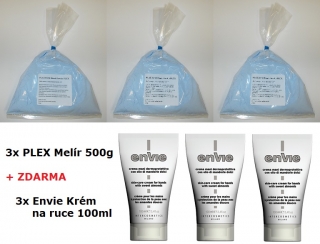 SPECIÁLNÍ NABÍDKA 3x PLEX Melír 500g + 3x Envie Krém na ruce 100ml ZDARMA